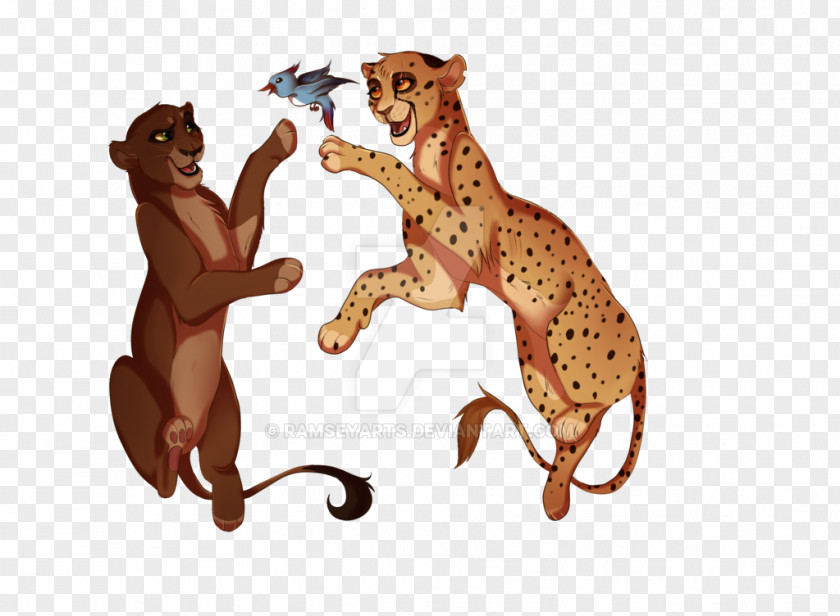 Lion Cheetah Cat Art PNG