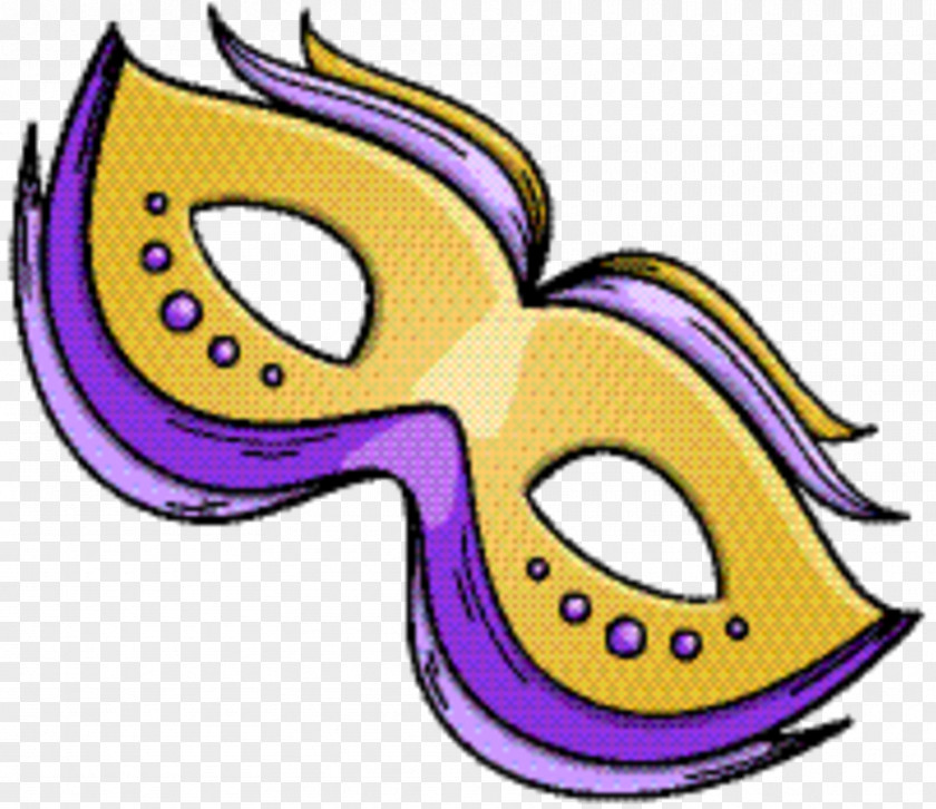 Mardi Gras Costume Character Cartoon Headgear Purple Line PNG