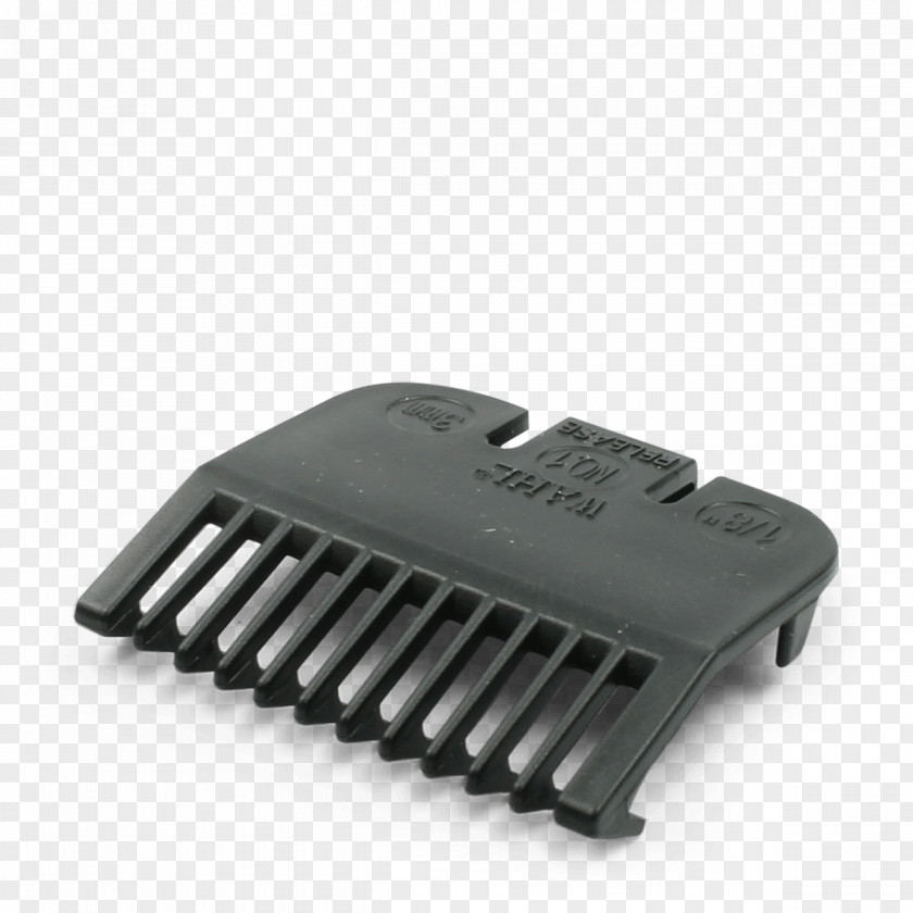 Plastic Mustache Comb Wahl Flat Top Small Black Clipper Barber PNG