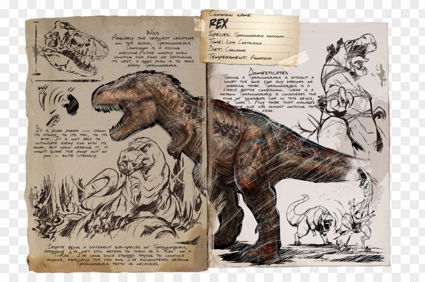 Rex ARK: Survival Evolved Tyrannosaurus Mosasaurus Spinosaurus Dinosaur PNG