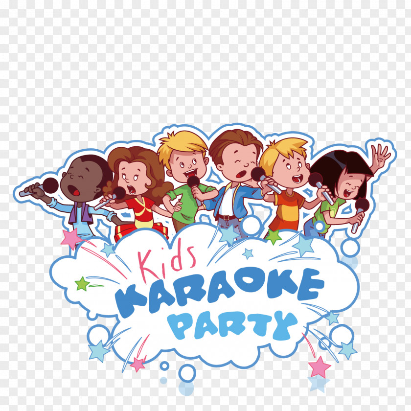 Singing Men And Women Microphone Child Illustration PNG