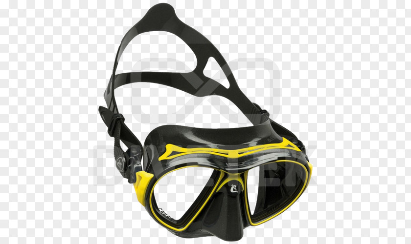 Yellow Mask Cressi-Sub Cressi Air Crystal Diving & Snorkeling Masks PNG