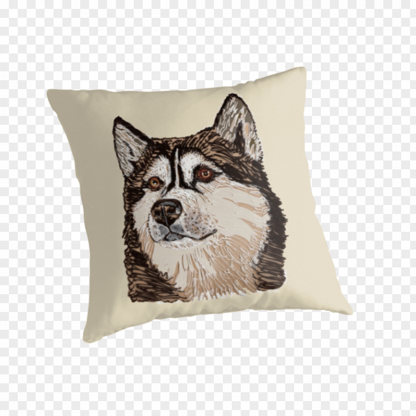 Alaskan Husky Dog Breed Siberian Throw Pillows Cushion PNG