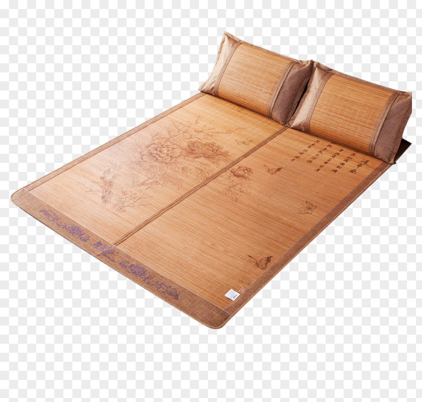 Carbonized Bamboo Mat Bed Frame PNG