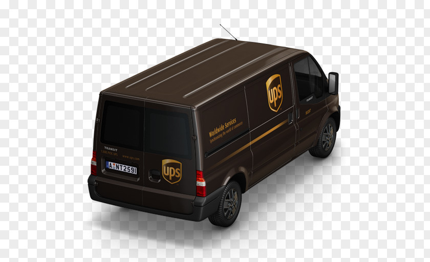 UPS Van Back Family Car Minibus Minivan PNG