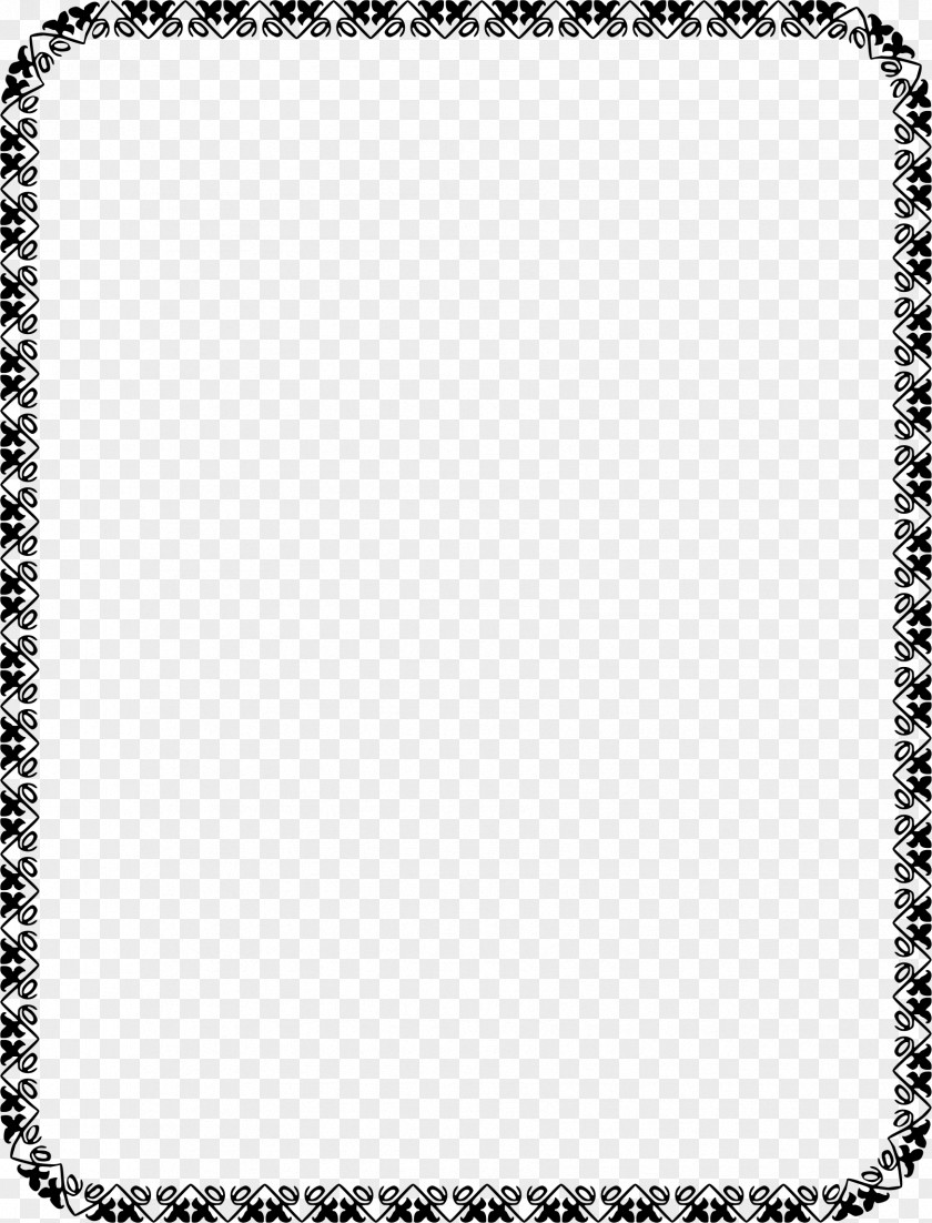 Black Border Standard Paper Size Clip Art PNG