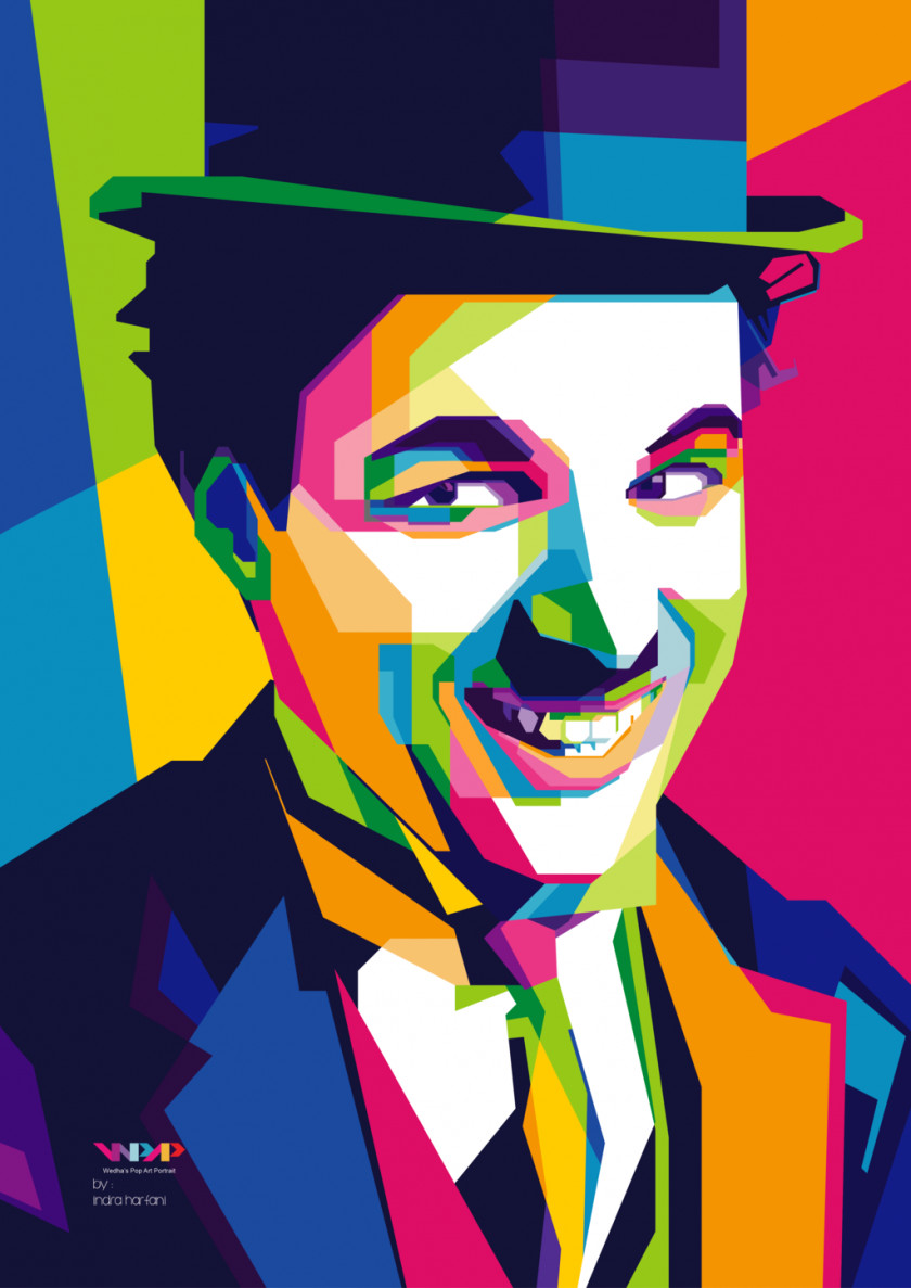 Charlie Chaplin Painting Poster Canvas Film PNG