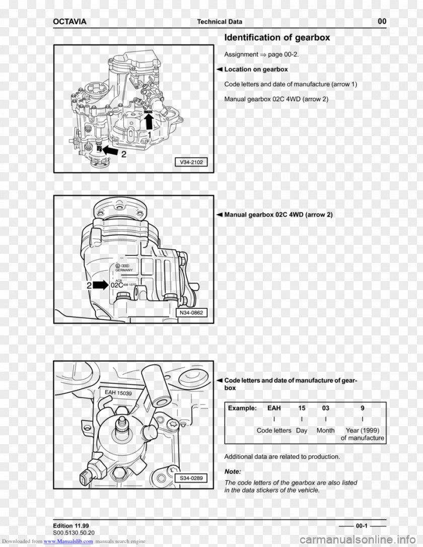 Skoda Octavia Paper Technical Drawing PNG