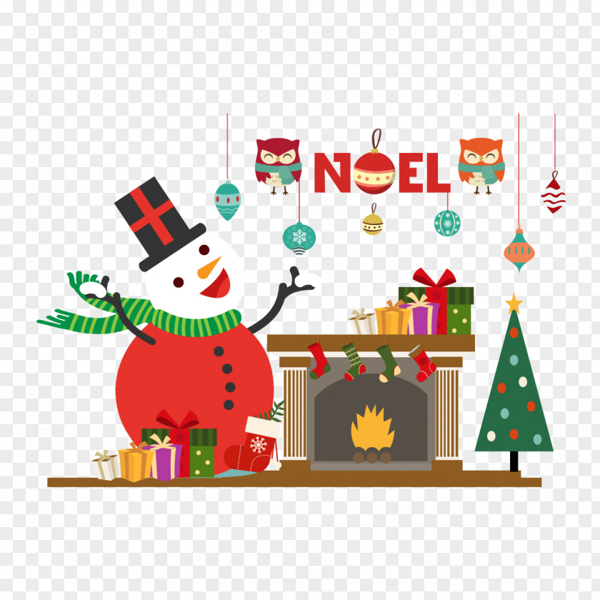 Stock Vector Snowman And Christmas Euclidean Symbol PNG