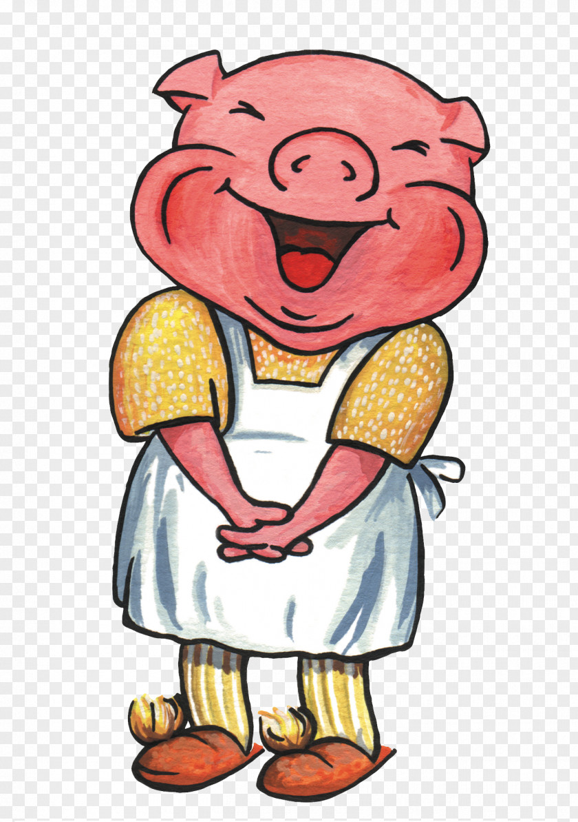 A Pink Pig Domestic Cartoon Clip Art PNG