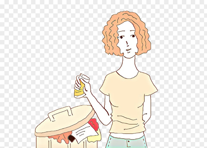 Hand Drum Woman Cartoon PNG