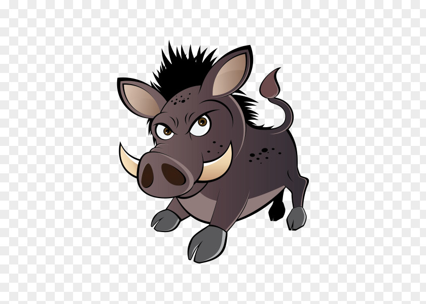 Wild Boar Common Warthog Royalty-free Cartoon PNG