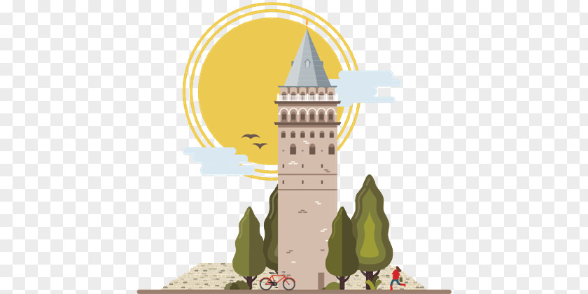 Ayasofya Istanbul Maiden's Tower Galata Illustration Graphics Illustrator PNG
