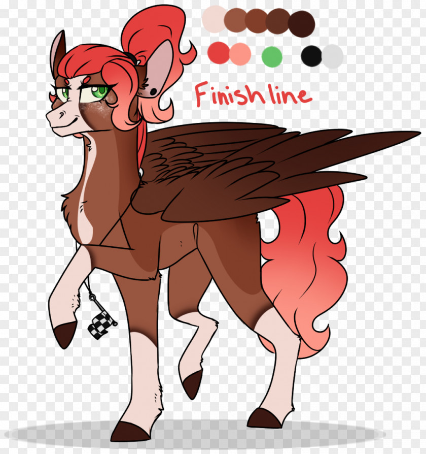 Finish Line Horse Art Drawing Commission PNG