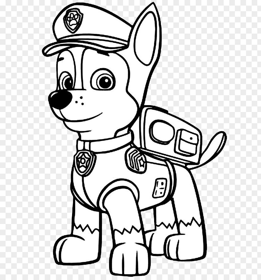 Rubble. Coloring Book Drawing Patrol Page PNG
