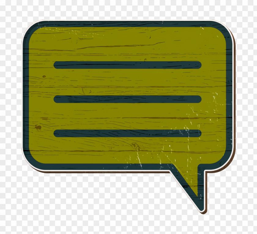 Signage Rectangle Bubble Icon Chat Communication PNG