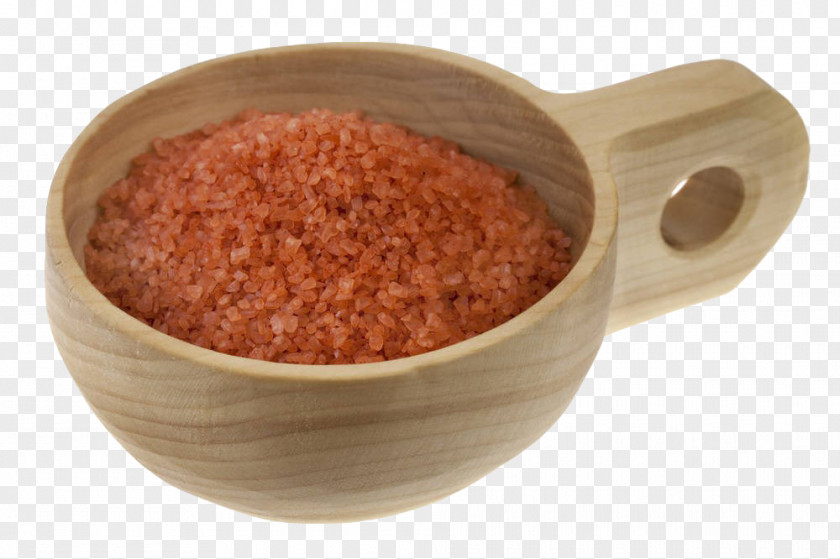 The Red Salt In Wooden Bowl Himalayan Seasoning Spice PNG