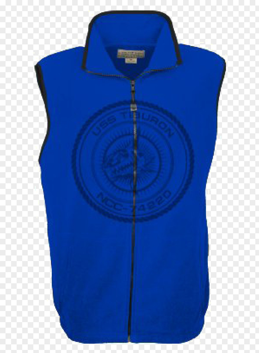 Shirt Gilets Cobalt Blue Polar Fleece Sleeveless PNG