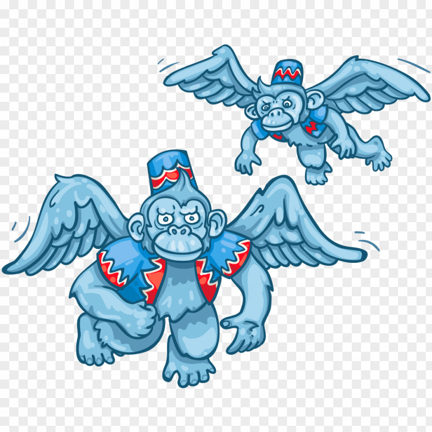 Comic Set Winged Monkeys The Wizard Wicked Witch Of West Clip Art PNG