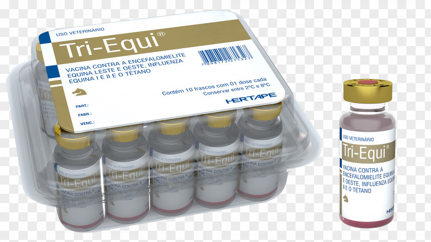 Embalagem Drug Vaccine Influenza Equina Horses PNG