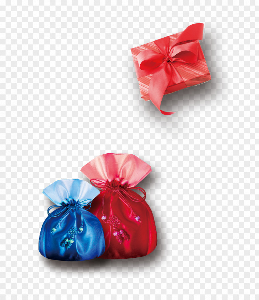 Gift Red Fukubukuro Bag PNG