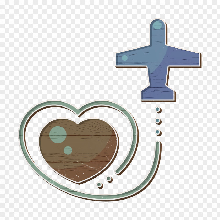 Plane Icon Travel Romantic Love PNG