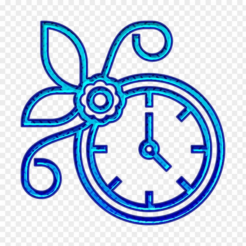 Wall Clock Icon Flower Home Decoration PNG