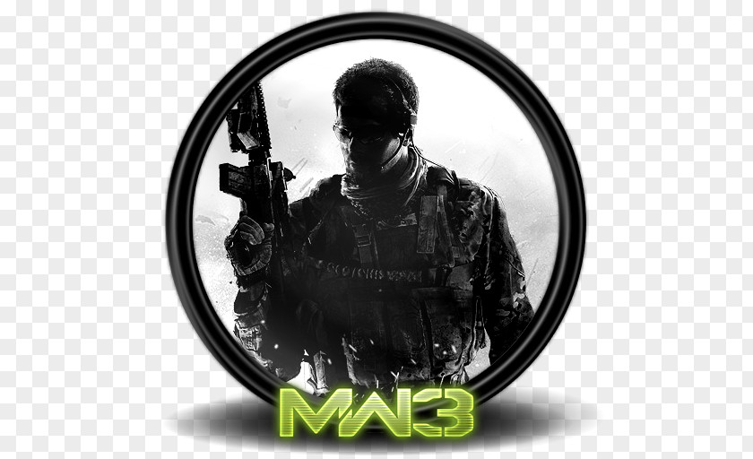 CoD Modern Warfare 3 1a Black And White Font PNG