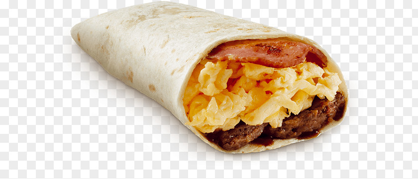 Delicious Sausage Breakfast Burrito Wrap McDonald's PNG