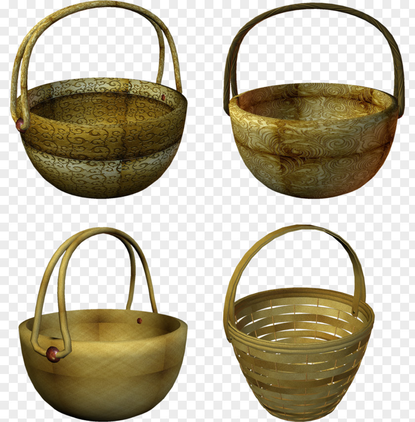 Empty Basket Metal Product Design PNG