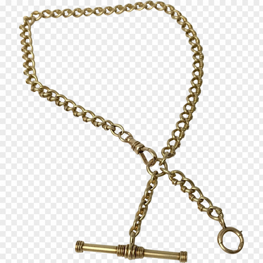 Gold Chain Pocket Watch Necklace PNG
