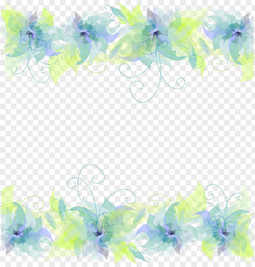 March 8 Floral Design Lavender Turquoise Blue Flower PNG
