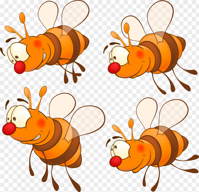 Cartoon Bee Honey Bumblebee PNG