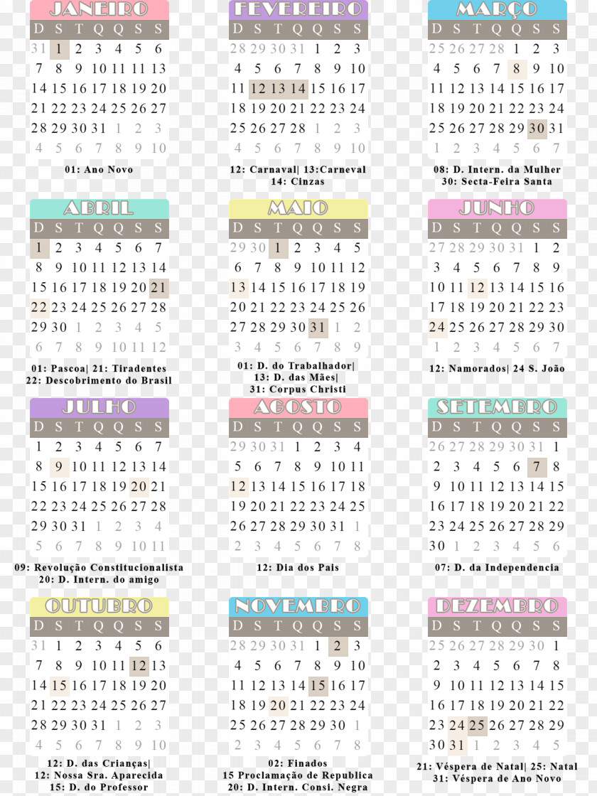 Parachute 12 0 1 Calendar Paper Year PNG