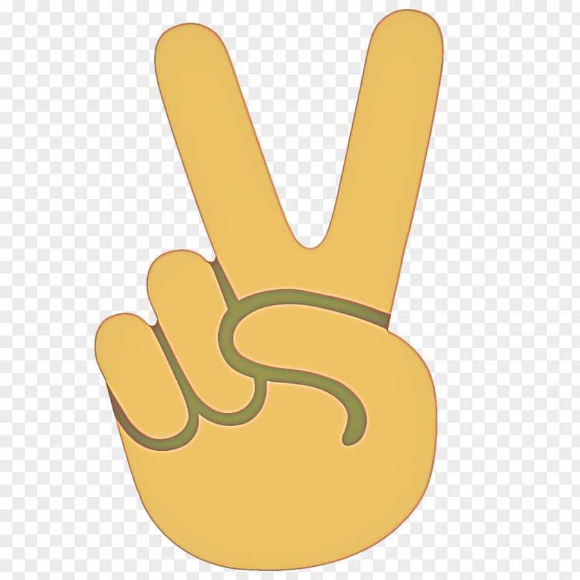 Safety Glove Sign Language Peace Emoji PNG