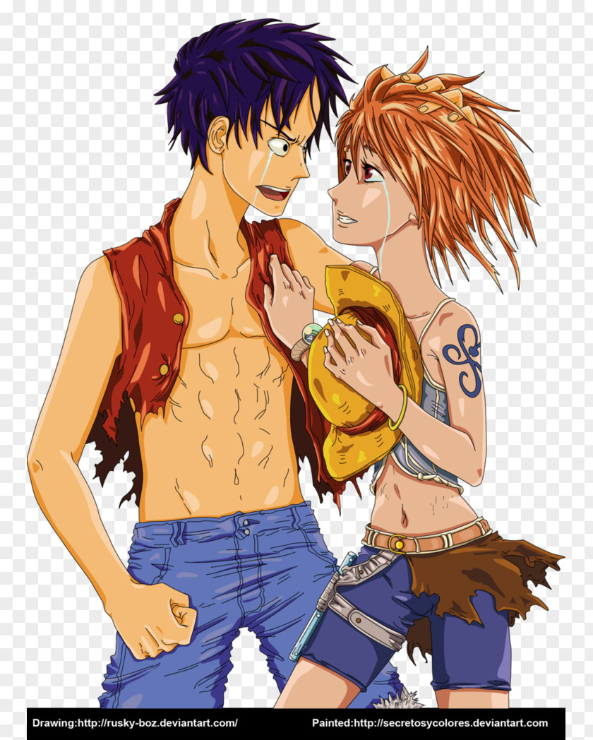 Couple Monkey D. Luffy Nami Franky One Piece Film: Z PNG