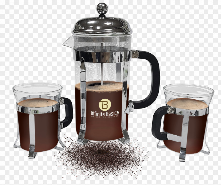 French Press Kettle Coffee Cup Coffeemaker Presses PNG
