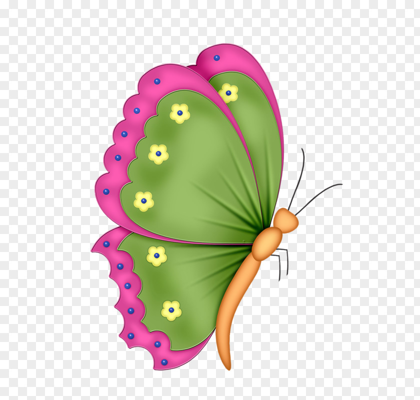 Hand Drawn Cartoon Butterfly Monarch Clip Art PNG