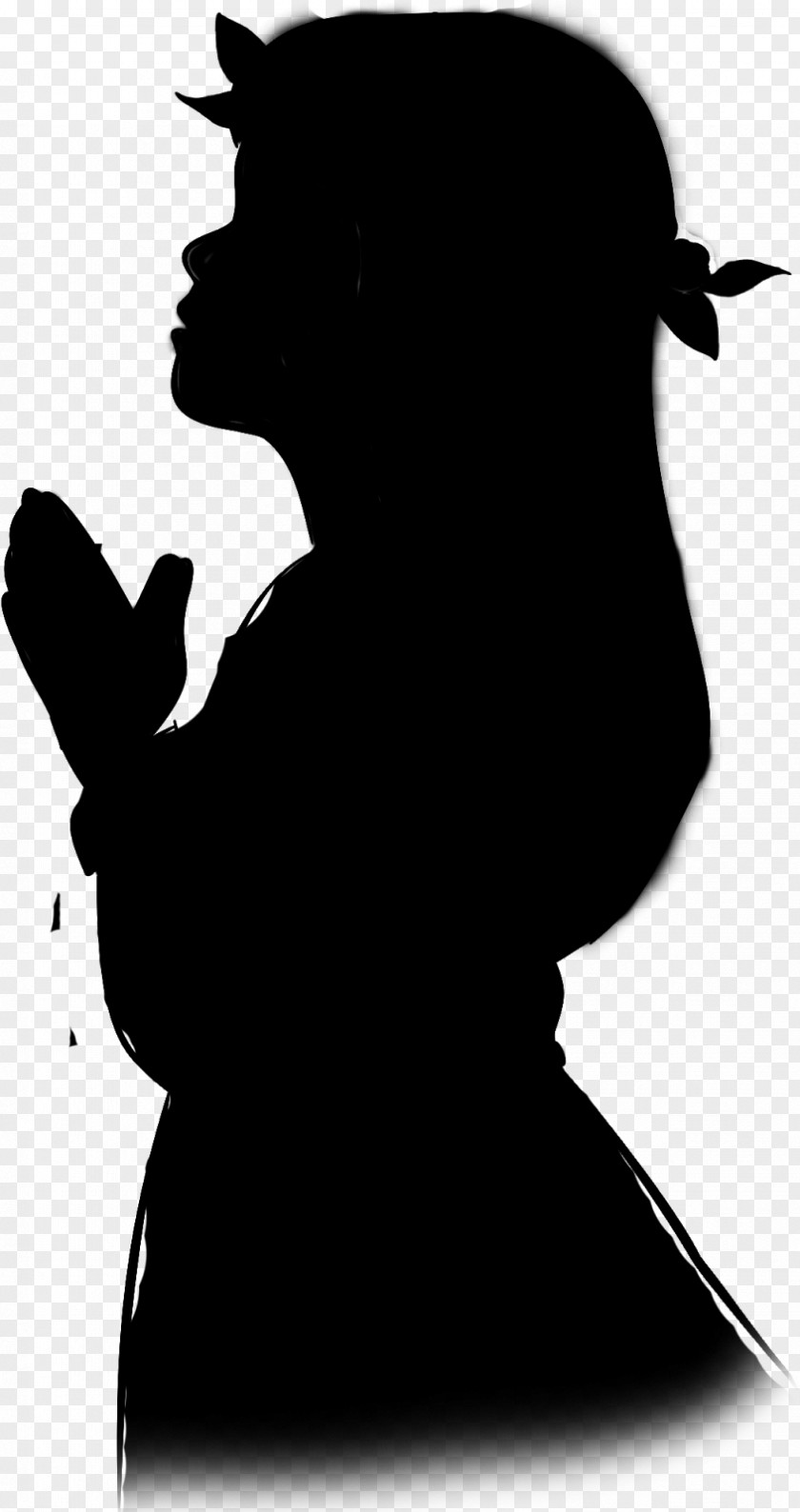 M Illustration Character Silhouette Clip Art Black & White PNG