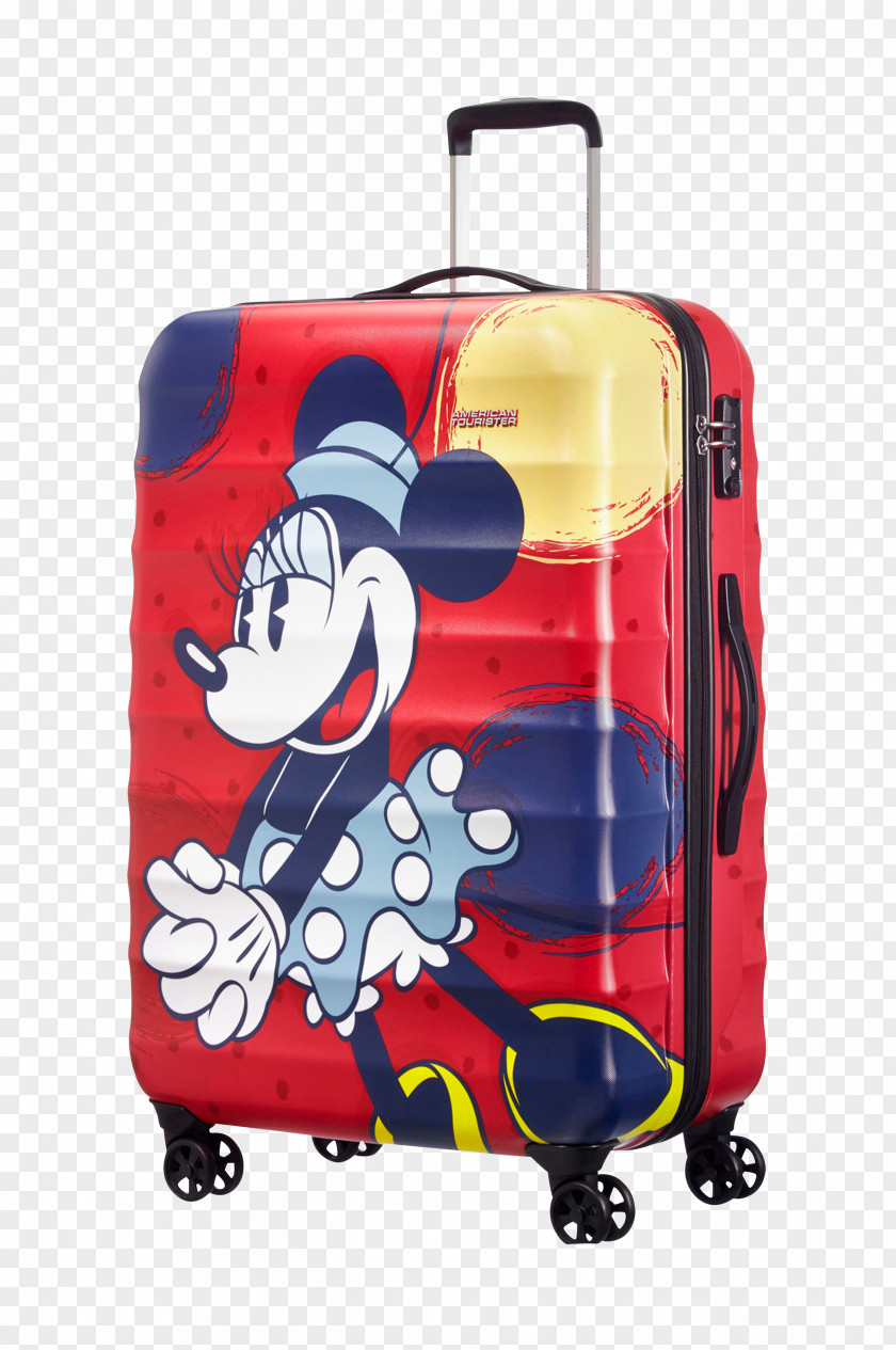 Mickey Mouse Suitcase Baggage American Tourister Minnie PNG