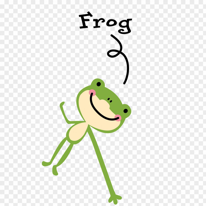 Vector Hand-drawn Cartoon Frog PNG