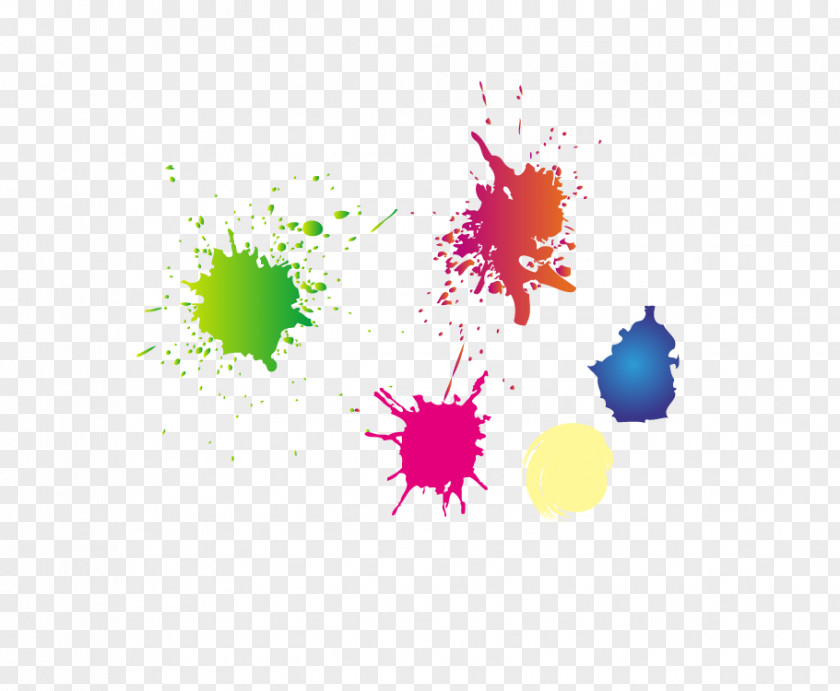 Color Ink Droplets Graphic Design Inkstick PNG