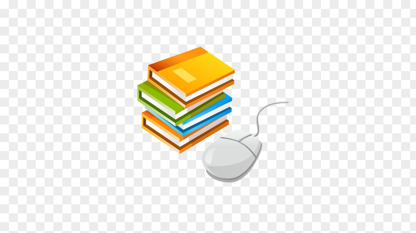 A Stack Of Books Computer Mouse Illustration PNG
