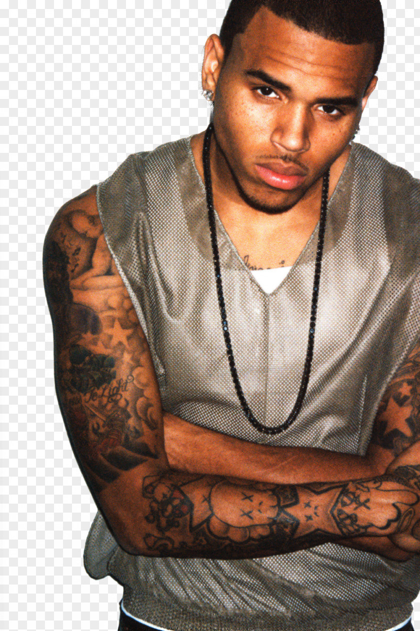Chris Brown Picture T-shirt Sleeve Tattoo PNG