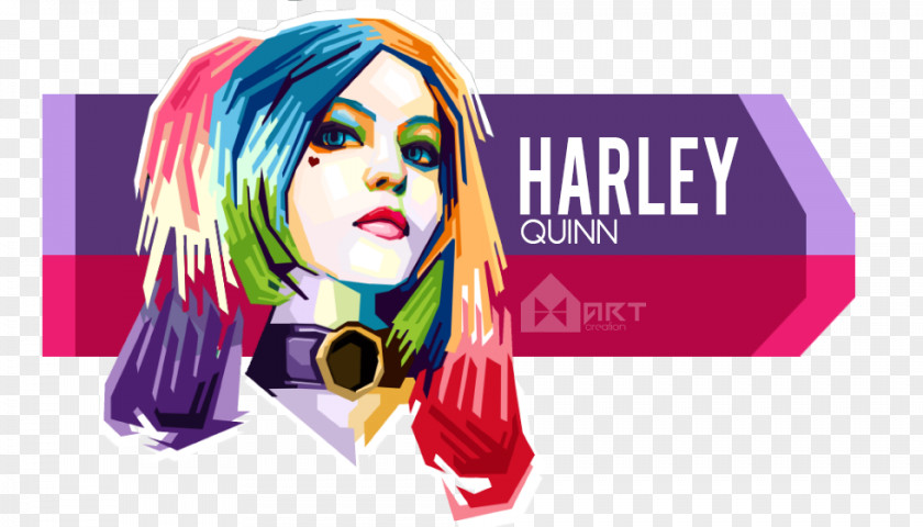 Harley Quinn Graphic Design Digital Art WPAP PNG