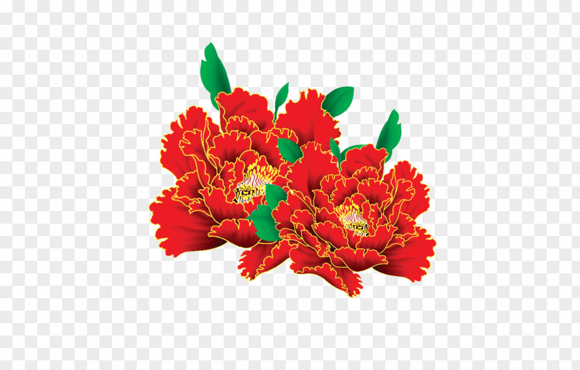 Red Peony Mid-Autumn Festival Mooncake Happiness Change Traditional Chinese Holidays PNG