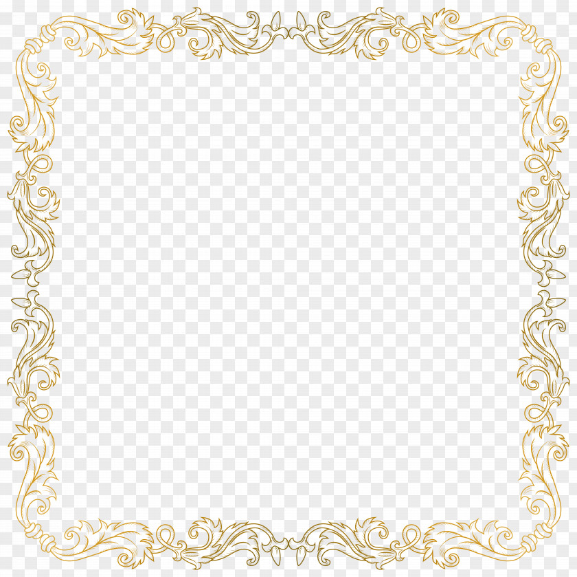 Golden Border Cliparts Placemat Pattern PNG