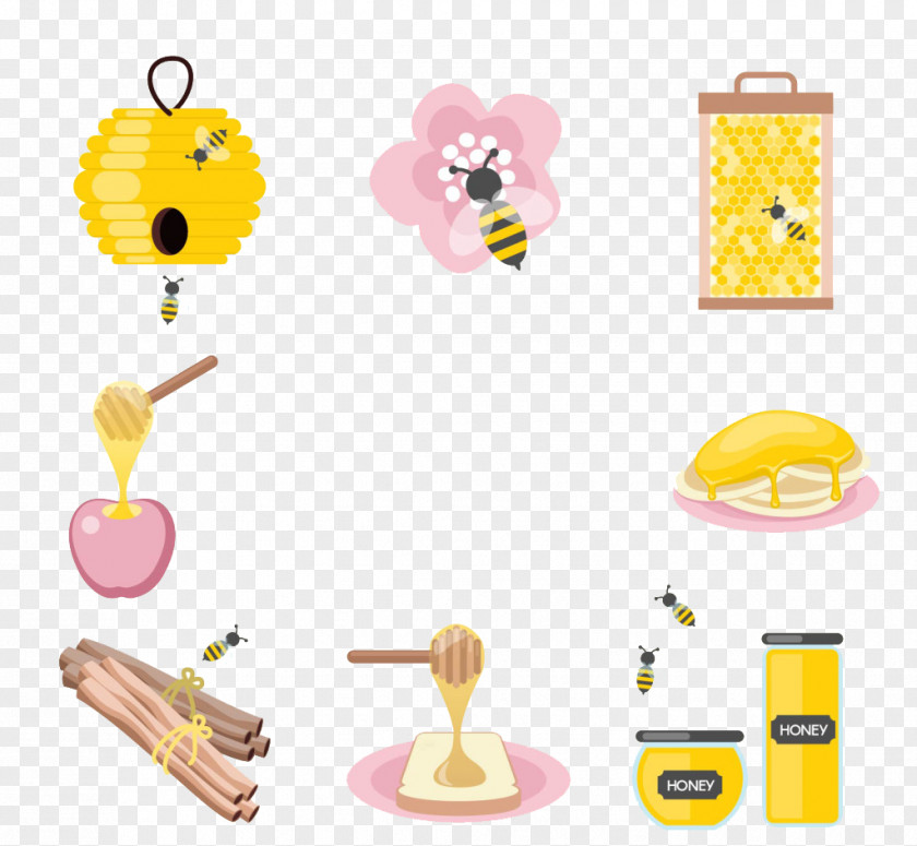 Honey And Bee Clip Art PNG