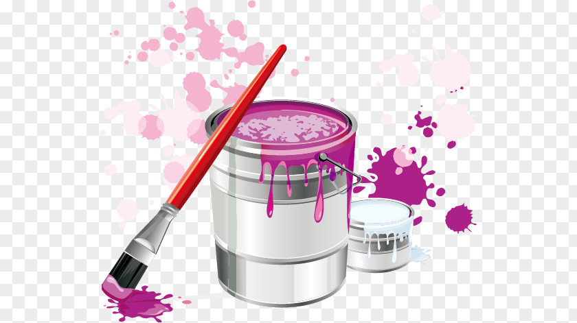 Paint Bucket Brush Paintbrush Icon PNG