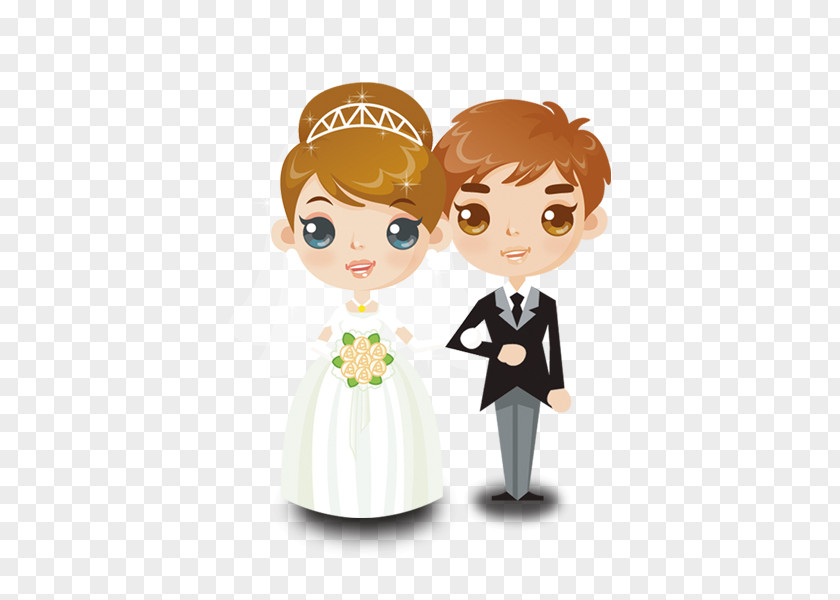 Romantic Wedding Card Friendship Cartoon Human Behavior Newlywed Illustration PNG